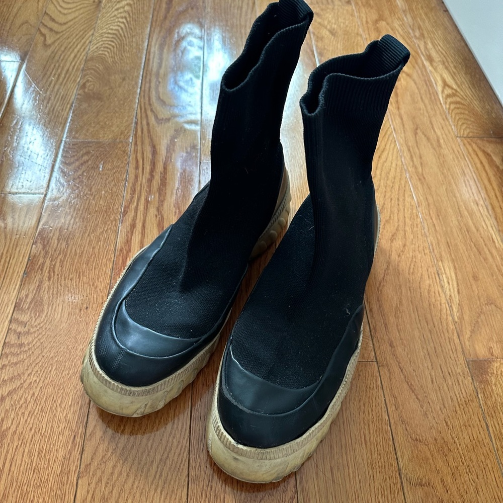 Zara platform sock sneakers